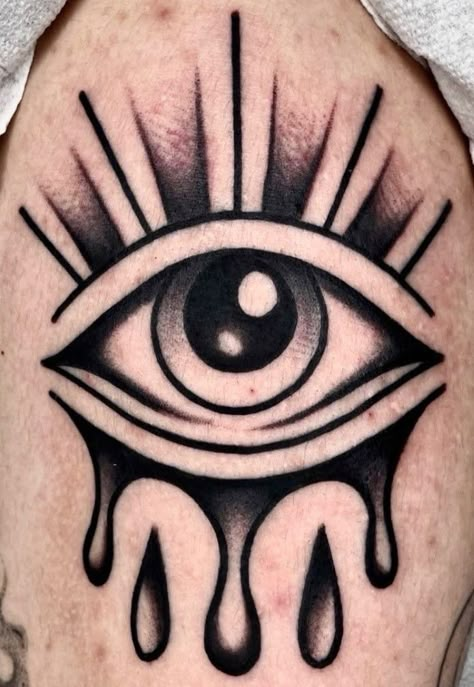 Traditional Tattoo Eye, Tattoo Designs Mandala, Seeing Eye Tattoo, Traditional Tattoo Stencils, All Seeing Eye Tattoo, Eyeball Tattoo, Traditional Black Tattoo, Tattoo Outline Drawing, Old School Tattoo Designs