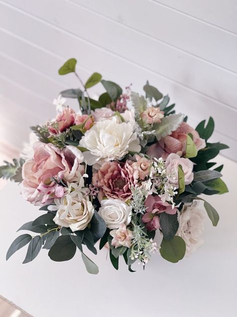 Dusty Rose Wedding Bouquet, Navy Wedding Bouquet, White Peonies Bouquet, Mauve Wedding, Bridal Bouquet Pink, Silk Wedding Bouquets, Green Bouquet, Wedding Bouquets Pink, Dusty Rose Wedding