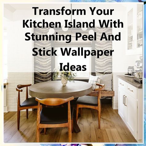 Elevate your kitchen island with our stunning peel and stick wallpaper ideas! Discover how this versatile and stylish solution can transform your space into a culinary masterpiece. From bold patterns to subtle textures, peel and stick wallpaper offers endless possibilities for personalization. Whether you're looking to refresh your decor or create a focal point, these ideas will inspire you to reinvent your kitchen island effortlessly. Island Wrap Ideas, Wallpaper Kitchen Island, Peel And Stick Wallpaper Kitchen, Peel And Stick Wallpaper Ideas, Stick Wallpaper Ideas, Wallpaper For Kitchen, Wallpaper Kitchen, Wood Slat Wall, Wrap Ideas