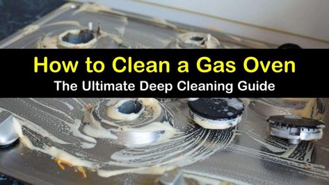 Learn how to clean a gas oven using simple, easy household cleaners. In our guide, we show you how to keep stainless steel stove and oven trim and surfaces looking their best. Your kitchen will gleam and shine, and your family will have good things to say. #gasoven #cleaning How To Clean Gas Stove, Degreaser For Stove, Clean Gas Stove Top, Oven And Stove, Oven Cleaning Hacks, Homemade Oven Cleaner, Stainless Steel Stove, Gas Stove Top, Spring Drive