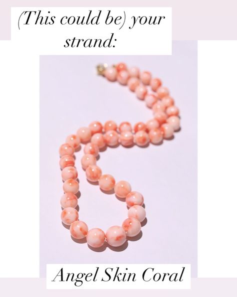 Her strand ➡️ her review ➡️ the last strand than should be yours. 🪸 Shop this beautiful Angel Skin Coral. You’ll be happy you did. Online at brittanymyra.com 💕 Coral Single Strand Jewelry For Gift, Luxury Coral Single Strand Beaded Necklaces, Coral Single Strand Jewelry Gift, Multi-strand Coral Necklace For Gift, Elegant Hand-strung Coral Necklace, Angel Skin, Candy Necklaces, Beautiful Angel, Gemstone Necklaces