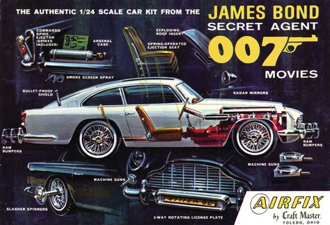 007 Aston Martin, James Bond Gadgets, James Bond Cars, Bond Cars, Car Kits, Movie Cars, Aston Martin Db5, James Bond 007, 007 James Bond