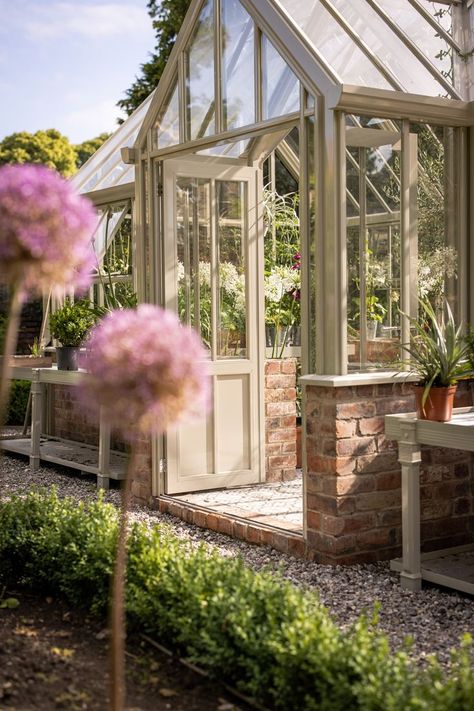 Garden Orangery, Residential Greenhouse, Victorian Kitchen Garden, Victorian Green House, Modern Victorian Greenhouse, Victorian Garden Landscaping, Italian Greenhouse, Dream Vegetable Garden, Lydia Millen Greenhouse