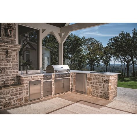 Grill Cabinet, Modular Outdoor Kitchens, Outdoor Kitchen Bars, Outdoor Kitchen Plans, Pool Outdoor, Outdoor Kitchen Design Layout, Backyard Kitchen, Outdoor Kitchen Patio, Built In Grill