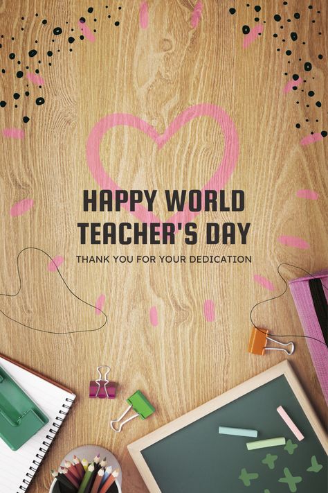 Happy World Teacher Day! World Teachers Day Poster, World Teachers Day, Teachers Day Poster, World Teacher Day, Teacher Day, Writing Thank You Cards, Importance Of Education, World Teachers, Future World