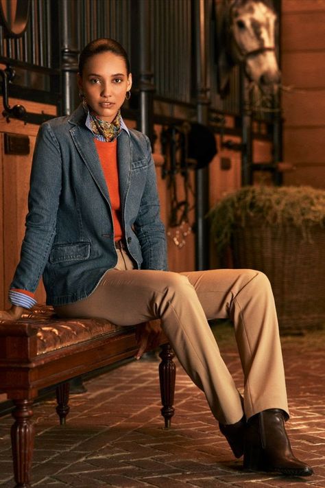 Ralf Loren, Ralph Lauren Ad, Ralph Lauren Womens Clothing, Polo Outfit, 90s Ralph Lauren, Ralph Lauren Fall, The Stables, Equestrian Lifestyle, Ralph Lauren Style