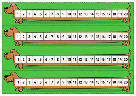 Printable desktop number line to 20 - Ideal to pop on children's desk for reference and number work. 4 to an A4 page. Number Line To 20, Number Line Activities, Printable Number Line, Line Math, Mathematics Activities, Posters Classroom, Math Centers Middle School, Math Organization, Summer Math