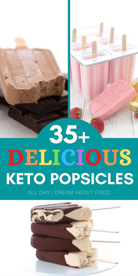 There are so many wonderful ways to make healthy keto popsicles. Here are 35+ fantastic low carb, sugar-free popsicle recipes to make your summer sweet! No Sugar Popsicles Healthy, Keto Popsicle Recipes Easy, Low Carb Popsicle Recipes, Sugarfree Popsicle Recipes, Low Sugar Popsicle Recipe, Almond Milk Popsicle Recipes, Keto Frozen Desserts, Low Carb Popsicles, Healthy Ice Cream Popsicles