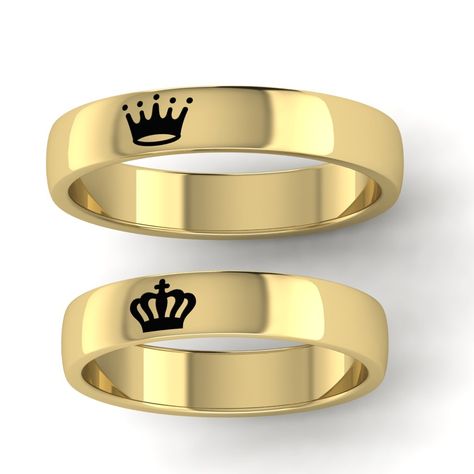 band ring of queen and king King Queen Engagement Ring, King Queen Rings, Stretch Rings, Gold Minimalist Ring, Couple Ring Design, Queen Rings, Couple Band, Dainty Rings, Rings Etsy