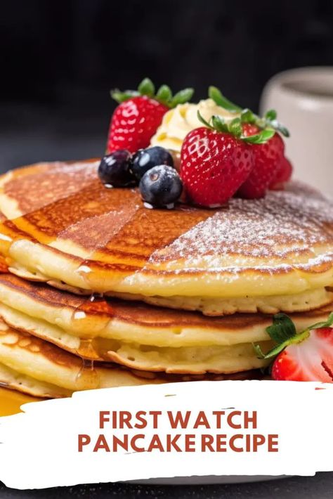 Last Updated on September 5, 2023 First Watch Restaurant is a popular breakfast spot known for its amazing food. The restaurant’s signature item, the “Perfect Pancake,” has become a staple in households across America. But what makes this pancake so perfect? It starts with carefully selected ingredients mixed together to form a delicious batter. This ... Read more Copycat First Watch Recipes, First Watch Pancakes Recipe, First Watch Copycat Recipes, Restaurant Pancake Recipe, First Watch Recipes, Restaurant Pancakes, Simple Pancake Recipe, Simple Pancake, Gourmet Pancakes