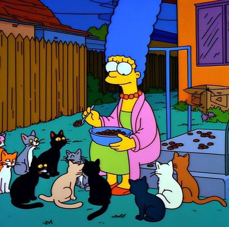 Simpsons Aesthetic, Family Guy Funny Moments, The Simpson, Cartoon Profile Pictures, Cat Icon, Stuff And Thangs, Crazy Cat Lady, The Simpsons, Cat Life