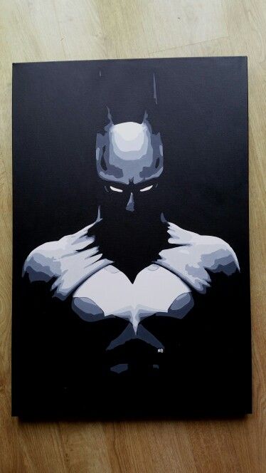 Cool Batman Drawings, Cool Batman Painting, Batman Acrylic Painting, Batman Painting Ideas, Painting Ideas On Canvas For Men, Batman Painting Easy, Batman Art Painting, Marvel Painting Ideas On Canvas, Batman Canvas Painting