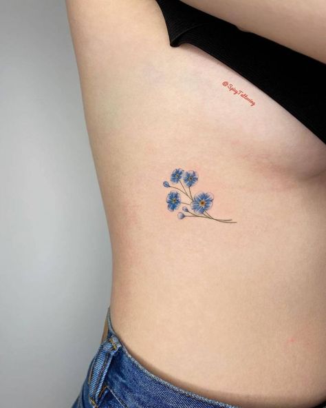 Alaska State Flower Tattoo, Small Blue Flower Tattoo, Dont Forget Me Flowers Tattoo, Forget Me Not Tattoo Black And White, Forget Me Not Tattoo Memorial, Small Blue Tattoo, Forget Me Not Flowers Tatoos, Tattoo Spots For Women, Blue Flowers Tattoo