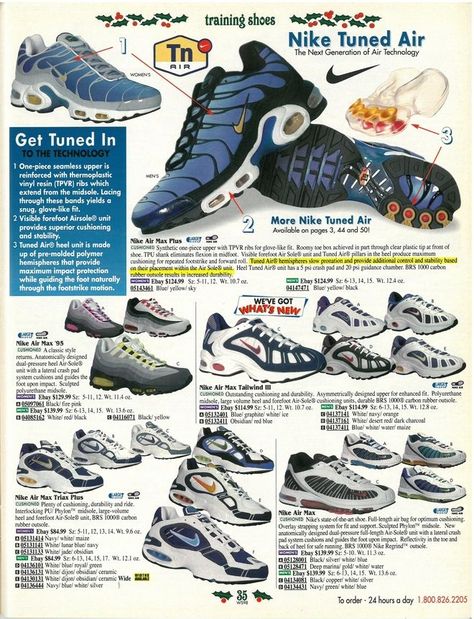 A Look Back: Nike Air Max Running in 1998 - Eastbay Blog Prints For Walls Nike, Nike Tn Print, Nike Shoes Advertisement Poster, Nike Shoes Advertisement, Nike Poster Advertising, Nike Tn Poster, Nike Tn Aesthetic, Nike Tuned 3, Vintage Nike Ads