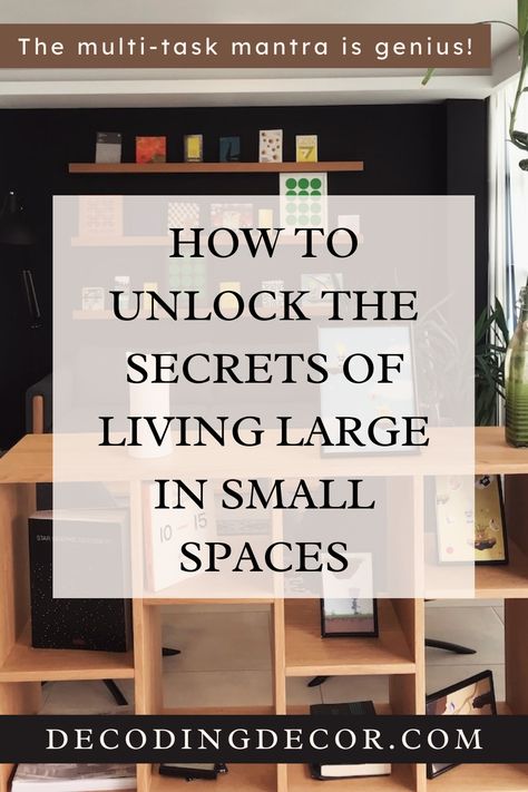 Transforming a small room into a space which feels spacious and functional can seem daunting, but with the right approach, it's entirely possible. Learn how decluttering, clever use of visual blockages, and the 'multi-task mantra' can drastically transform your perception of tiny rooms. Let me show you how Small can be a beautiful way to live! Bedroom Study Ideas, Space Saver Ideas, Clear Clutter, Create Storage, Budget Decorating, Clearing Clutter, Study Ideas, Work Room, Design Rules