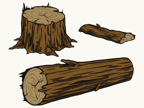 Free Vector | Vintage trees and forest silhouettes set How To Draw Wood, Log Drawing, Tree Trunk Drawing, Beginner Wood Burning, Tree Logo Design, Tree Logs, Forest Silhouette, Vector Trees, Vector Graphics Design