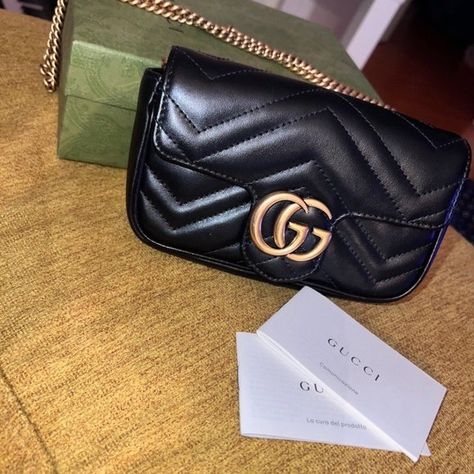 GUCCI GG MARMONT SUPER MINI BAG Gg Marmont Super Mini Bag, Marmont Super Mini, Gucci Gg Marmont, Gg Marmont, Gucci Handbags, Mini Bag, Gucci, Handbags