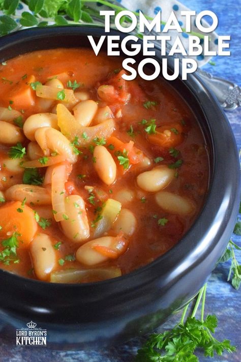 Tomato And Vegetable Soup, Creamy Tomato Vegetable Soup, Fresh Tomato Vegetable Soup, Tomato Vegetable Soup Recipe, Soups With Tomato Base, Tomato Soup With Vegetables, Vegetable Soup With Tomato Juice, Tomato Based Soups, Tomato Vegetable Soup