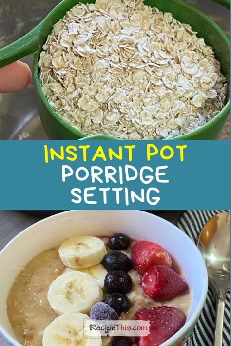 Instant Pot Porridge Recipes, Porridge Flavours, Instant Pot Porridge, Instant Pot Breakfast, How To Make Porridge, Pressure Cooking Recipes, Porridge Recipes, Soup Maker, Instant Pot Soup Recipes