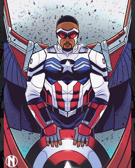 Marvel Falcon, Falcon Art, Falcon Marvel, Captain America Art, Avengers Cartoon, Draw Comics, Marvel Fanart, Batman Armor, Captain America Wallpaper