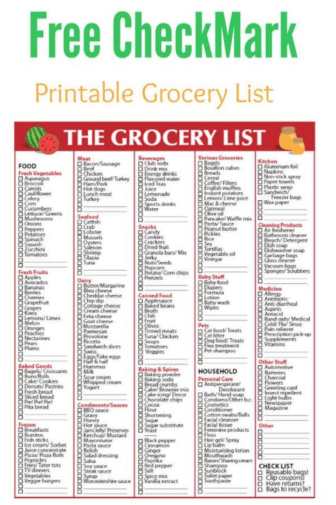 Fridge Must Haves Food Grocery Lists, Shopping List Ideas, Master Grocery List Printable, Grocery Store List, Free Printable Grocery List, Grocery List Printable Free, Master Grocery List, Grocery Checklist, Free Grocery List