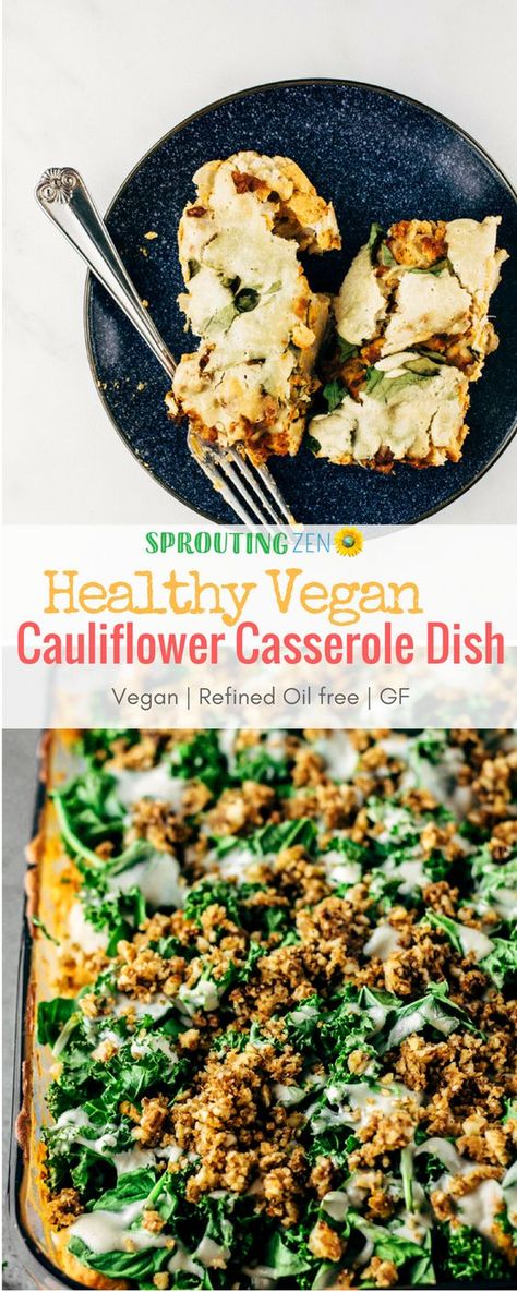 Tasty vegan buffalo cauliflower casserole perfect for weekend dinners! #vegan #plantbased #cauliflower #casserole Buffalo Cauliflower Casserole, Vegan Cauliflower Casserole, Thanksgiving Casserole Recipes, Casserole Ideas, Vegan Buffalo Cauliflower, Thanksgiving Casserole, Cauliflower Casserole Recipes, Vegan Casserole, Cauliflower Casserole