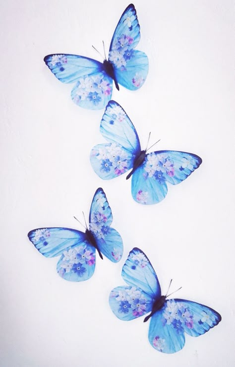 Bedroom Wall Furniture, Butterflies Bedroom, Girls Bedroom Lighting, 3d Butterfly Wall Art, Butterfly Bedroom, Forget Me Not Blue, Butterfly Cutout, Art Papillon, Pink Bedroom For Girls