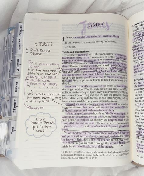 The Book Of James Bible Study, Journaling Bible Aesthetic, Book Of James Bible Journaling, Bible Annotations Aesthetic, Journaling Bibles To Buy, Book Of James Bible Study, She Reads Truth Bible Journaling, James Bible Journaling, Bible Journaling Notes