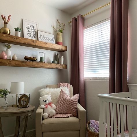 Plum And Pink Nursery, Plum Color Nursery, Pink And Maroon Nursery, Lavender And Mauve Nursery, Baby Girl Nursery Room Ideas Lavendar, Nursery Ideas Mauve, Rustic Pink Nursery, Dusty Mauve Nursery, Green And Mauve Nursery