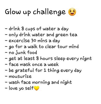 1week Glow Up Challenge, 1 Week Glow Up Challenge Skin, 10 Day Glow Up Challenge Skin, June Glow Up Challenge, 1 Week Glow Up Challenge, One Week Glow Up Challenge, 1 Month Summer Glow Up Challenge, May Glow Up Challenge, Blood Type Personality