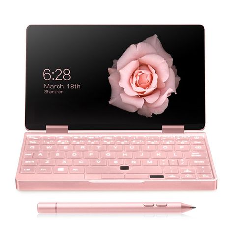 One Netbook One Mix 2S Yoga Pocket Laptop Intel Core M3-8100Y Dual Core (Pink) + Original Stylus Pen (Pink) Vasos Vintage, Desain Buklet, Mini Laptop, Pink Laptop, Astuces Diy, Best Laptops, Stylus Pen, Cool Gadgets To Buy, Everything Pink