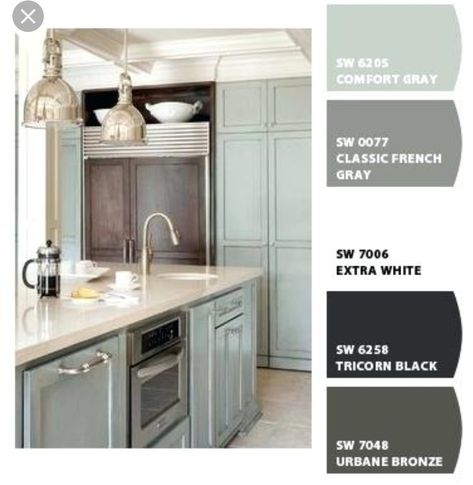 Comfort gray by Sherwin Williams. Cabinet color! Comfort Gray Sherwin Williams, Sherwin Williams Comfort Gray, Gray Sherwin Williams, Comfort Grey, Blue Kitchen Cabinets, Favorite Paint Colors, Comfort Gray, Sherwin Williams Paint Colors, Gray Kitchen