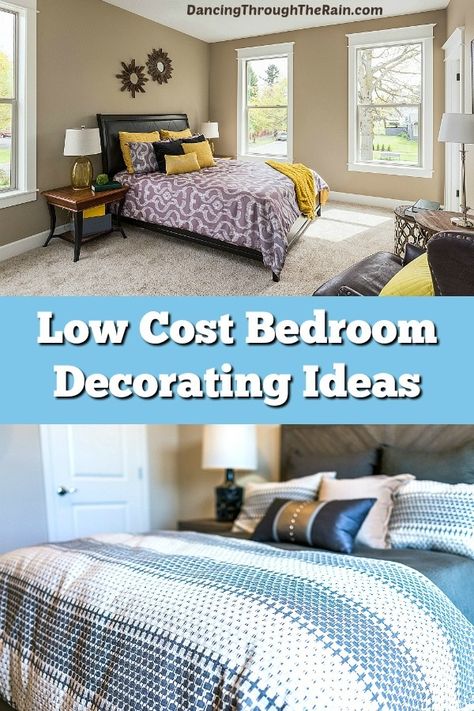 When looking for low cost bedroom ideas, it's important to try to keep things basic, but fun. Let your mind run with your favorite colors and use these tips to help get you going! Give yourself a low cost bedroom makeover on a budget! Low Cost Bedroom Ideas, Cost Bedroom Ideas, Cost Bedroom, Bedroom Makeover On A Budget, Diy Closet Storage, Money Inspiration, Bedroom Ideas For Couples, Bedroom Closet Storage, Thrifty Thursday