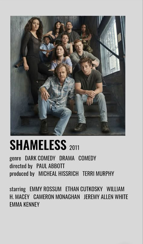 Shameless Movie, The Gallaghers, Shameless Characters, Indie Movie Posters, Shameless Tv Show, Film Polaroid, Most Paused Movie Scenes, Iconic Movie Posters, Film Posters Minimalist