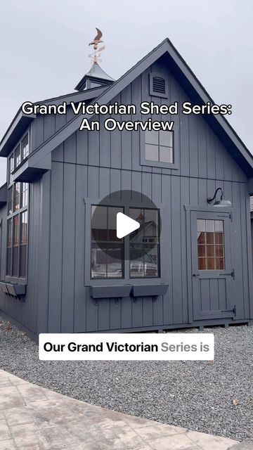 The Barn Yard on Instagram: "Elevate your outdoor living space with a Grand Victorian Shed. Taller walls, several options for accents, and luxurious charm combine to create a one-of-a-kind shed series. 
•
#thebarnyard #thebarnyardstore #shed #grandvictorian #shedseries #sheds #dormer #timberframe #timberaccents #cupola #duratemp #modern #luxury #gardenshed #outdoorshed" Outdoor Sheds Ideas Buildings, Inlaw Suite, Shed With Porch, Tennessee House, Shed Office, Shed Dormer, The Barnyard, Outdoor Sheds, The Barn