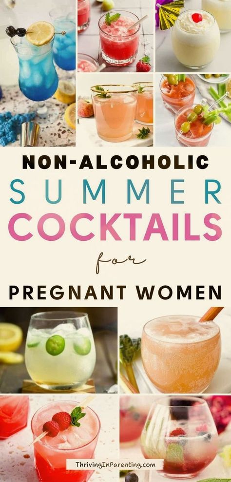 Looking for a refreshing and healthy drink to enjoy during your pregnancy? Try these non-alcoholic mocktails for pregnant women! These sugar-free mocktails are perfect for summer and will satisfy and quench your thirst. Made with pregnancy-friendly ingredients, you can sip on these pregnancy safe mocktails without any worries! These fruity summer non alcoholic pregnant drinks are completely safe to enjoy for expecting moms. Plus, making these pregnancy mocktail recipes at home is a breeze. Fruity Non Alcoholic Drinks, Pregnancy Mocktail Recipes, Summer Mocktails Non Alcoholic Recipes, Mom Mocktail, Fruity Mocktails Non Alcoholic, Sugar Free Mocktails Non Alcoholic, Pregnancy Cocktails, Healthy Mocktails Non Alcoholic, Summer Mocktails Non Alcoholic