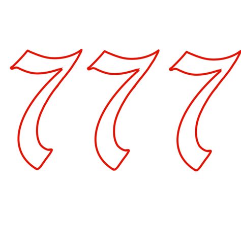 777 Tattoo Design, Simple Tattoo Stencils, Tattoo Numbers, Bird Silhouette Tattoos, Number Angel, 777 Angel Number, 777 Tattoo, 7 Tattoo, Pen Tattoo