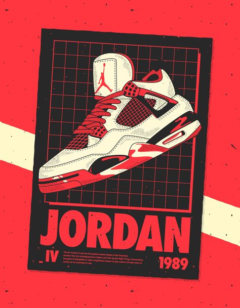 Nike Poster, Sneakers Illustration, Sneakers Wallpaper, Jordan Iv, Shoe Poster, Nike Art, Sneaker Posters, Weekly Inspiration, Sneaker Art