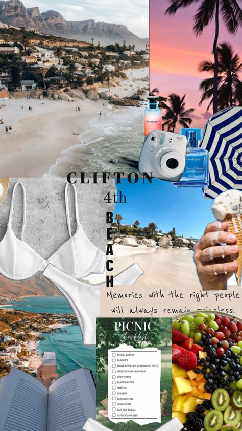 A picnic vision board Clifton Cape Town, Clifton Beach, Cape Town South Africa, Cape Town, South Africa, Cape, Places To Visit