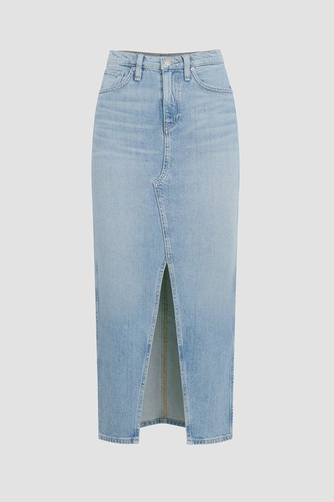 Reconstructed Denim, Long Jeans Skirt, Long Denim Skirt Outfit, Long Skirt Jeans, Long Jean Skirt, Designer Jeans For Women, Denim Skirt Outfits, Long Skirt Outfits, Long Denim Skirt