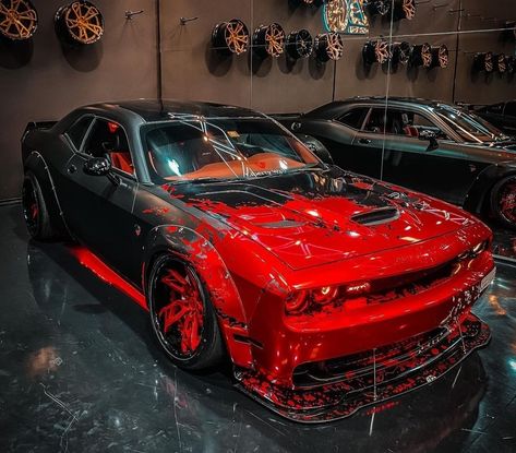 Dodge Challenger Custom Wrap, Dodge Challenger Modified, Demon Car, Modded Cars, Super Fast Cars, Dodge Muscle Cars, Hellcat Challenger, Fast Sports Cars, Pimped Out Cars