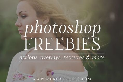 Free Photoshop Actions, Overlays, Textures & more! | Find more at www.morganburks.com Photography Freebies, Photoshop Tutorial Advanced, Inkscape Tutorials, Best Photoshop Actions, Photoshop Presets, Beginner Photo Editing, Free Photoshop Actions, Photoshop For Photographers, Photo Editing Photoshop