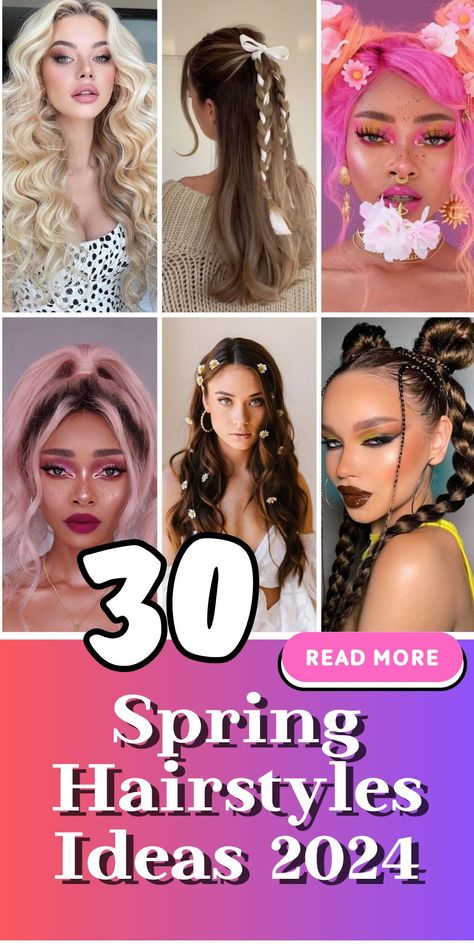 Flourish this spring with 2024's top hairstyle ideas! Explore looks that blend boldness with classic charm, from high buns to pearl accents, and step out in style this season Elegant Braids, Pastel Pixie, Voluminous Waves, Spring Hair Trends, Vibrant Makeup, Summer Hair Accessories, Tight Braids, Boho Headpiece, Bold Hair Color