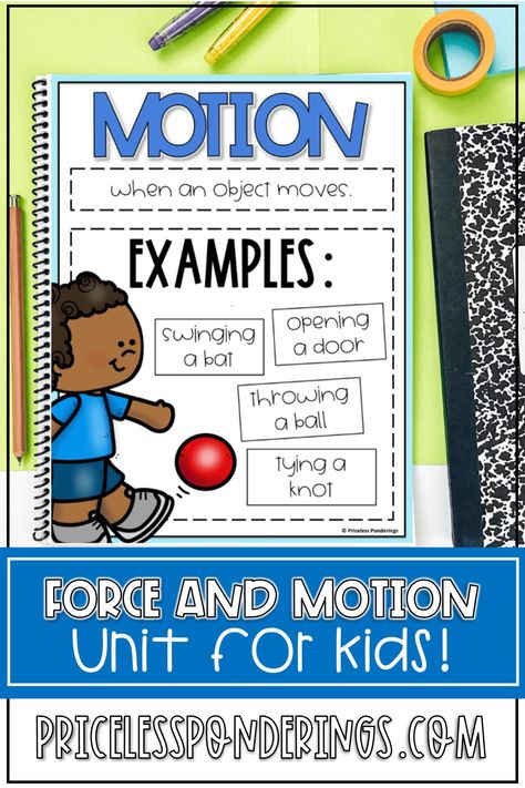 Teaching kids the basics of physical science can be super fun and creative. Thanks to their endless curiosity and love for hands-on activities, elementary kids, particularly those in 2nd and 3rd grade, are perfect for exploring the world of forces and motion. In this post, you’ll find some fun lesson plans and fun motion worksheet ideas that make the tricky physics of movement easy to understand through engaging activities and hands-on learning. Motion Activities For Preschool, Push And Pull Activities 2nd Grade, Force And Motion Activities 2nd Grade, Force And Motion First Grade, Force And Motion Activities 3rd, Forces And Motion Kindergarten, Forces And Motion 3rd Grade, Force And Motion Activities, Physics For Kids