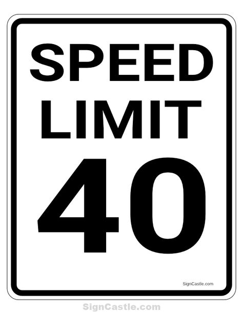 Free printable 40 MPH speed limit sign. Download it at https://signcastle.com/download/40-mph-speed-limit-sign/ Hot Wheels Themed Birthday Party, Speed Limit Sign, Printable Signs Free, 40 Birthday Signs, Speed Limit Signs, 40th Bday Ideas, Danger Signs, Hot Wheels Birthday, Cars Theme Birthday Party