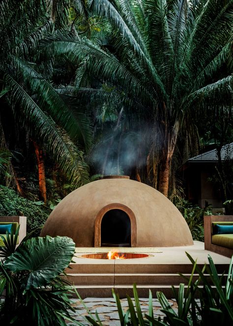 At These 5 Destination Spas, Luxury Meets an Eco-Friendly Sensibility | Vogue Casa Hobbit, Sweat Lodge, Eco Lodge, Sustainable Farming, Dehradun, Outdoor Fire, Tulum, Glamping, One And Only