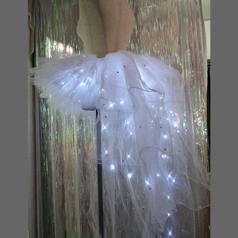 Led Light Up Trailing Party Dress TUTU Led Luminous Skirt Electric Music Festival Ballroom Auto Show Stage LED Clothes -in Glow Party Supplies from Home & Garden on Aliexpress.com | Alibaba Group Dress With Lights In It, Light Up Clothing, Costumes With Lights, Lumo Party, Led Skirt, Led Clothes, Rave Wedding, Led Tutu, Tool Skirt