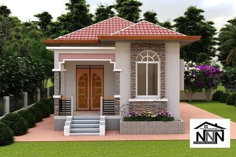 Modern House - Beautiful dream house 🥰🙏 For Plan Visit 👉... Small House Roof Design, Minimalist Home Ideas, Small House Model, Small House Blueprints, Modern Bungalow House Design, House Roof Design, A Frame House Plans, Country House Design, Building House Plans Designs