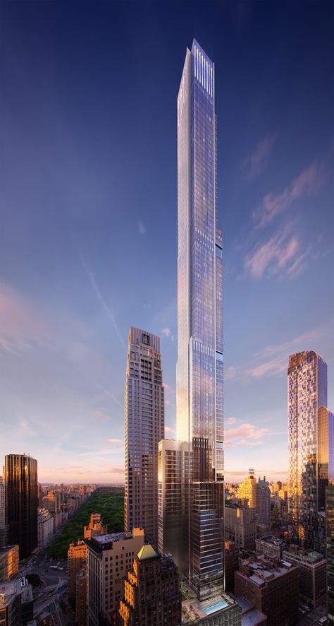 Gallery of The Tallest Residential Building in the World is coming to New York City - 3 Central Park Tower, New York City Images, Architecture Cool, Future Buildings, High Building, Skyscraper Architecture, Tower Building, Building Architecture, High Rise Building