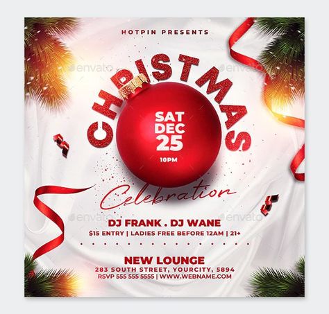 Christmas Event Flyer PSD Template Christmas Club Flyer, Xmas Flyer Design, Christmas Flyer Design Graphics, Christmas Party Flyer Design, Christmas Post Design, Christmas Flyer Design, Nigerian Independence, Nfl Christmas, Christmas Poster Design